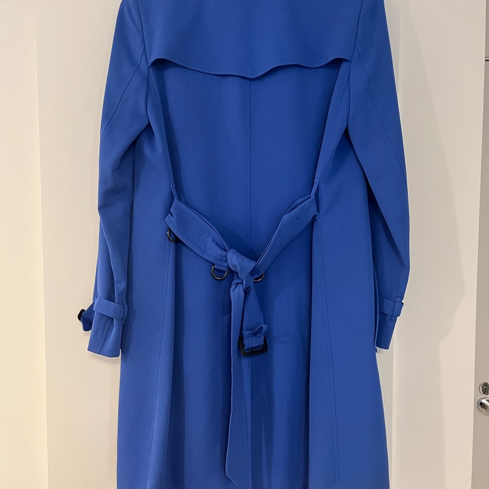 BURBERRY | Royal Blue Double-Breasted Coat “sandringham” mid length - Picture 7 of 15